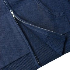 画像3: RAWDRIP Original Double Zip Cotton Knit Hoodie - Navy (3)