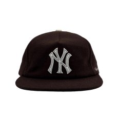 画像1: Uncle Jay's Vintage New York Yankees Melton Wool Cap - Brown (1)