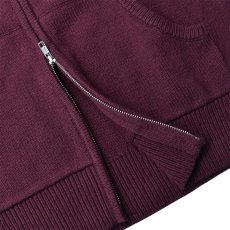 画像3: RAWDRIP Original Double Zip Cotton Knit Hoodie - Maroon (3)