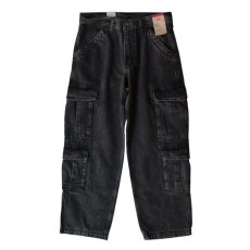 画像1: Levi's 578 Baggy Cargo Jeans - Black (1)