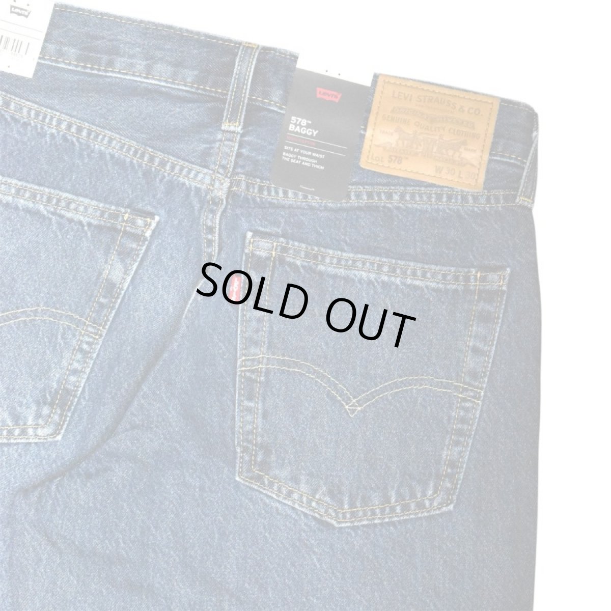 画像8: Levi's 578-0045 Baggy Jeans - Dark Indigo (8)