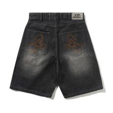画像2: Butter Goods Scorpion Stich Denim Shorts - Slub Black (2)