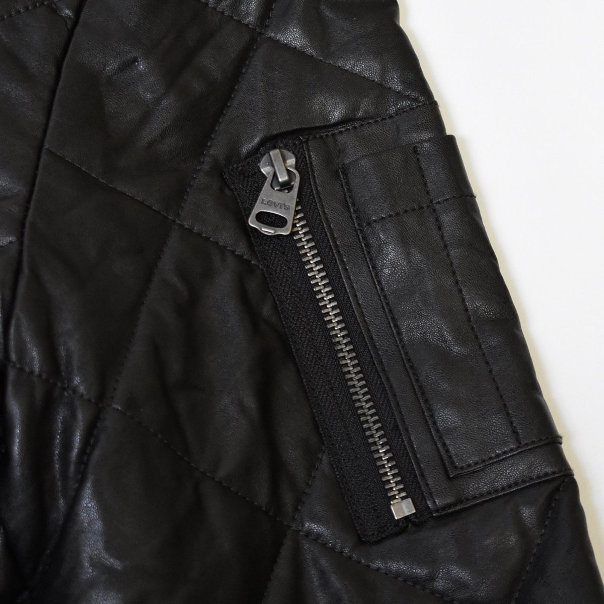 画像7: Levi's Quilted Leather Jacket - Brown (7)