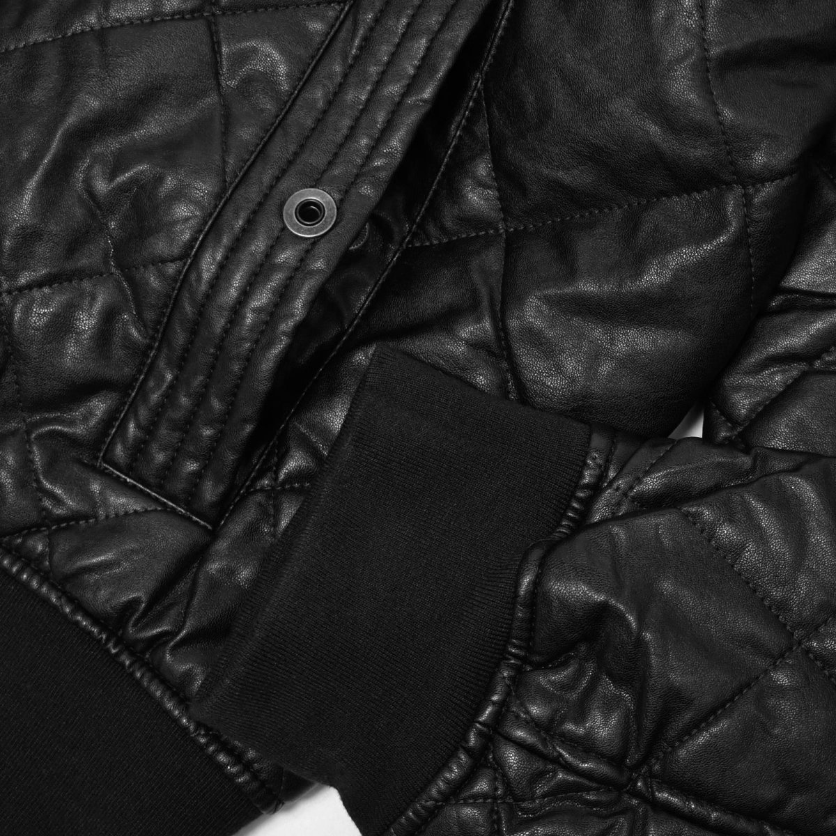 画像5: Levi's Quilted Leather Jacket - Black (5)