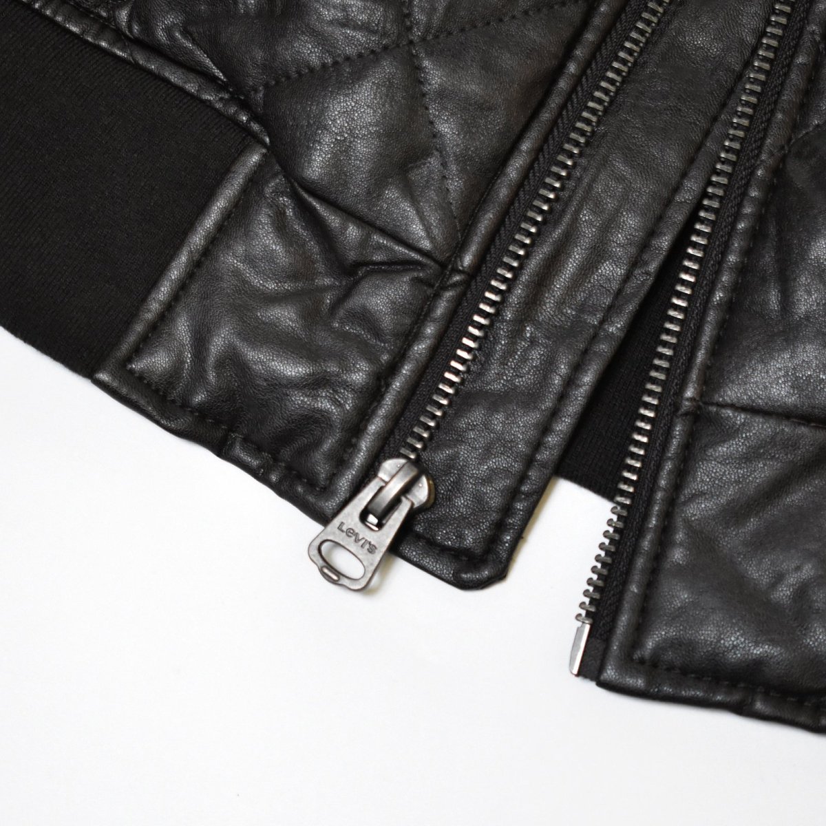 画像4: Levi's Quilted Leather Jacket - Brown (4)