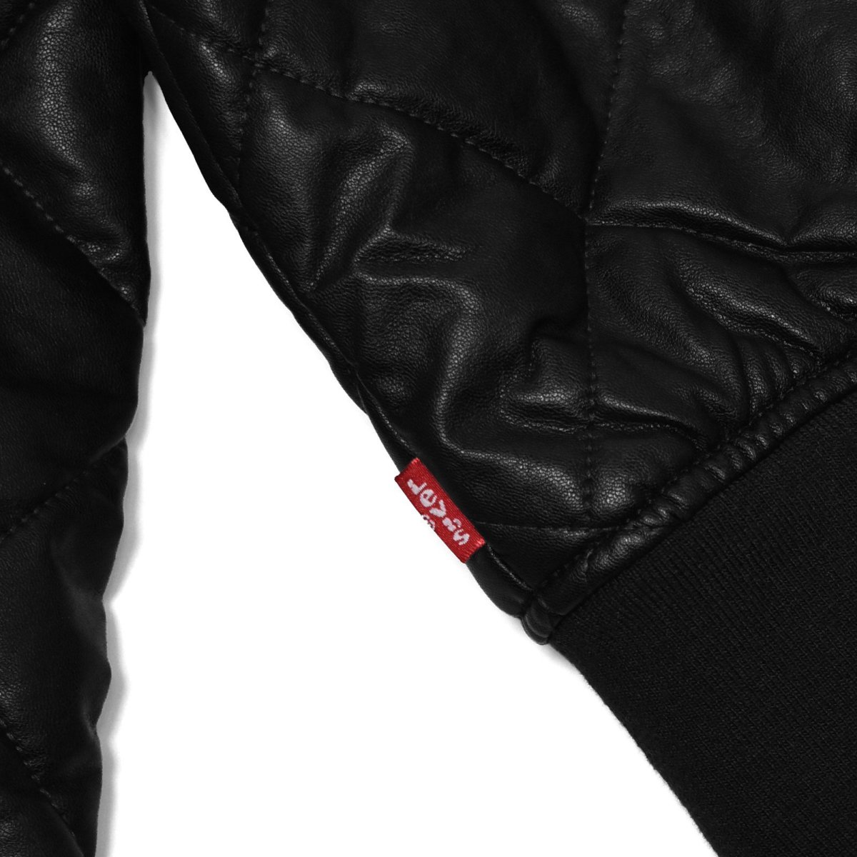 画像6: Levi's Quilted Leather Jacket - Black (6)
