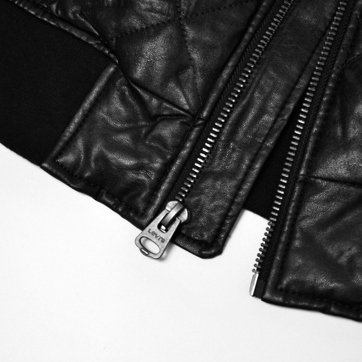 画像4: Levi's Quilted Leather Jacket - Black (4)