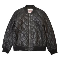 画像1: Levi's Quilted Leather Jacket - Brown (1)