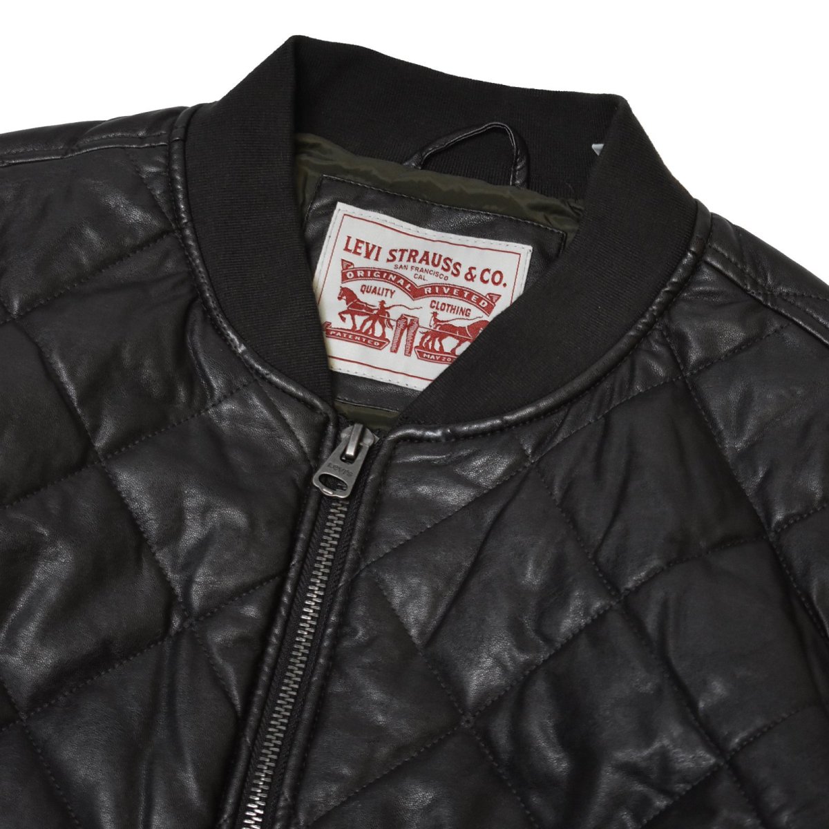 画像3: Levi's Quilted Leather Jacket - Brown (3)