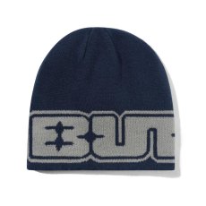 画像1: Butter Goods Glint Reversible Skully Beanie - Grey/Navy (1)