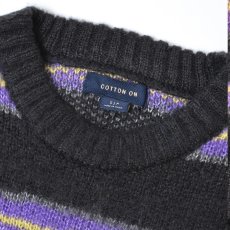 画像2: Cotton On Box Fit Fuzzy Crewneck Sweater - Black (2)