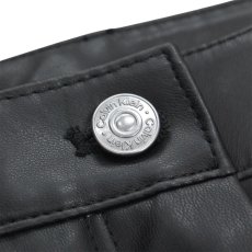 画像6: Calvin Klein PU Leather Pants - Black (6)