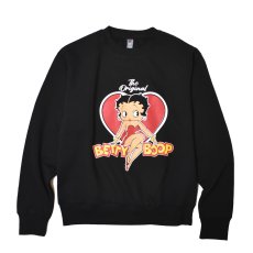 画像1: Betty Boop Crewneck Sweatshirts - Black (1)