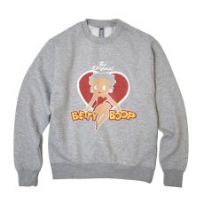 画像1: Betty Boop Crewneck Sweatshirts - Grey (1)