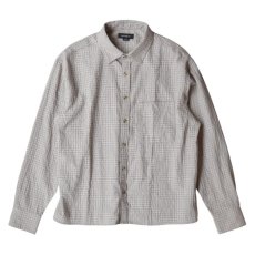 画像1: Cotton Hudson Long Sleeve Shirts - Beige Micro Check (1)