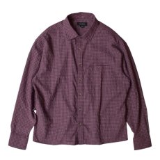 画像1: Cotton Hudson Long Sleeve Shirts - Red Micro Check (1)