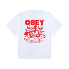 画像1: OBEY Time to Call Heavyweight Tee - White (1)