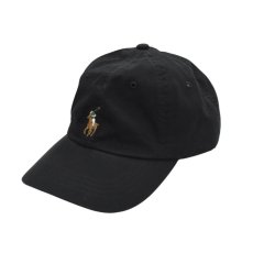 画像1: Polo Ralph Lauren Cotton Chino Ball Cap - Polo Black (1)