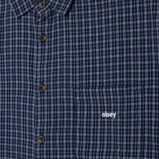 画像3: OBEY Bigwig Ian S/S Shirts - Academy Navy Multi (3)
