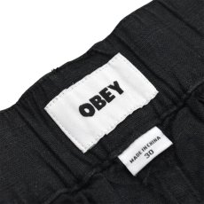 画像4: OBEY Foster Plated Linen Pants - Black  (4)