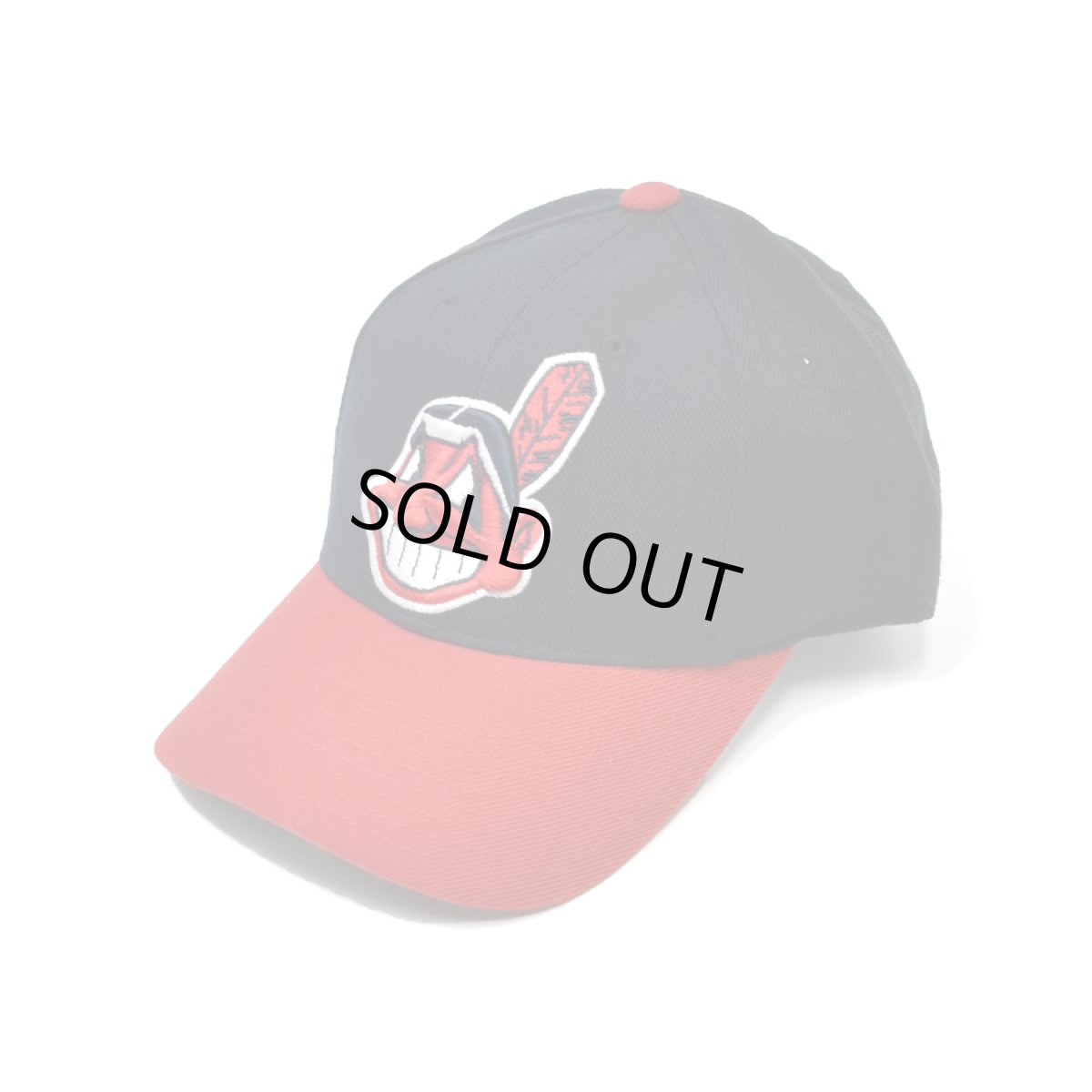 画像1: Deadstock Puma Baseball Cap Cleveland Indians - NavyｘRed (1)