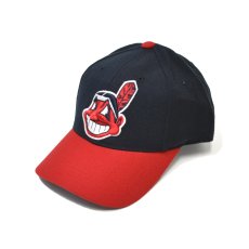 画像1: Deadstock Puma Baseball Cap Cleveland Indians - NavyｘRed (1)