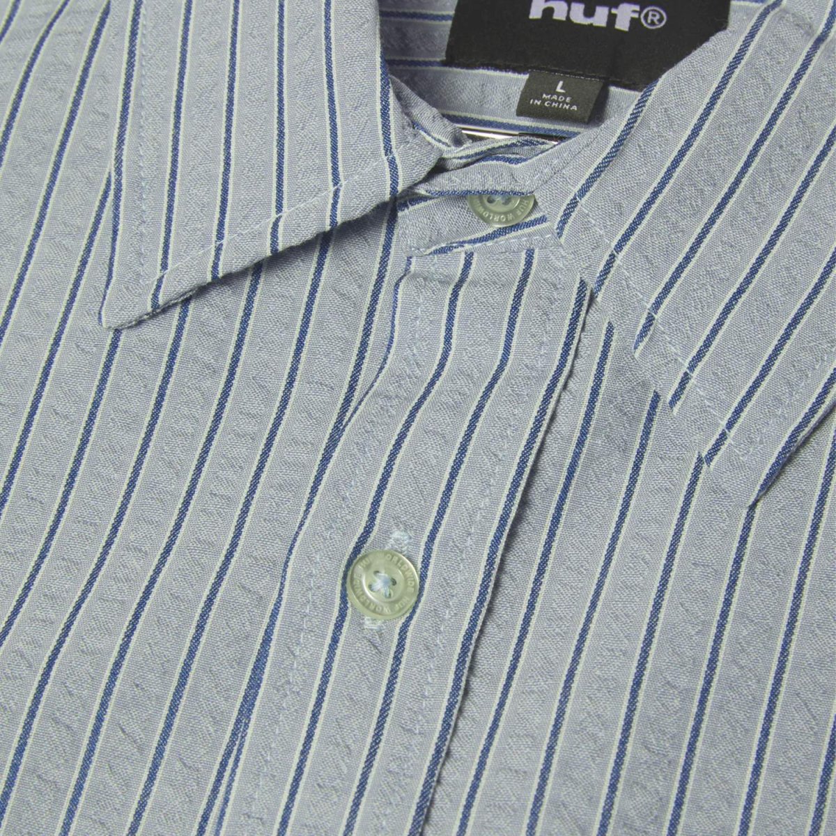 画像3: HUF Big Block Striped Shirts - Light Blue (3)