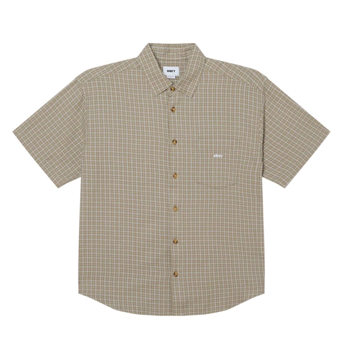 画像1: OBEY Bigwig Ian S/S Shirts - Dried Sage Multi (1)
