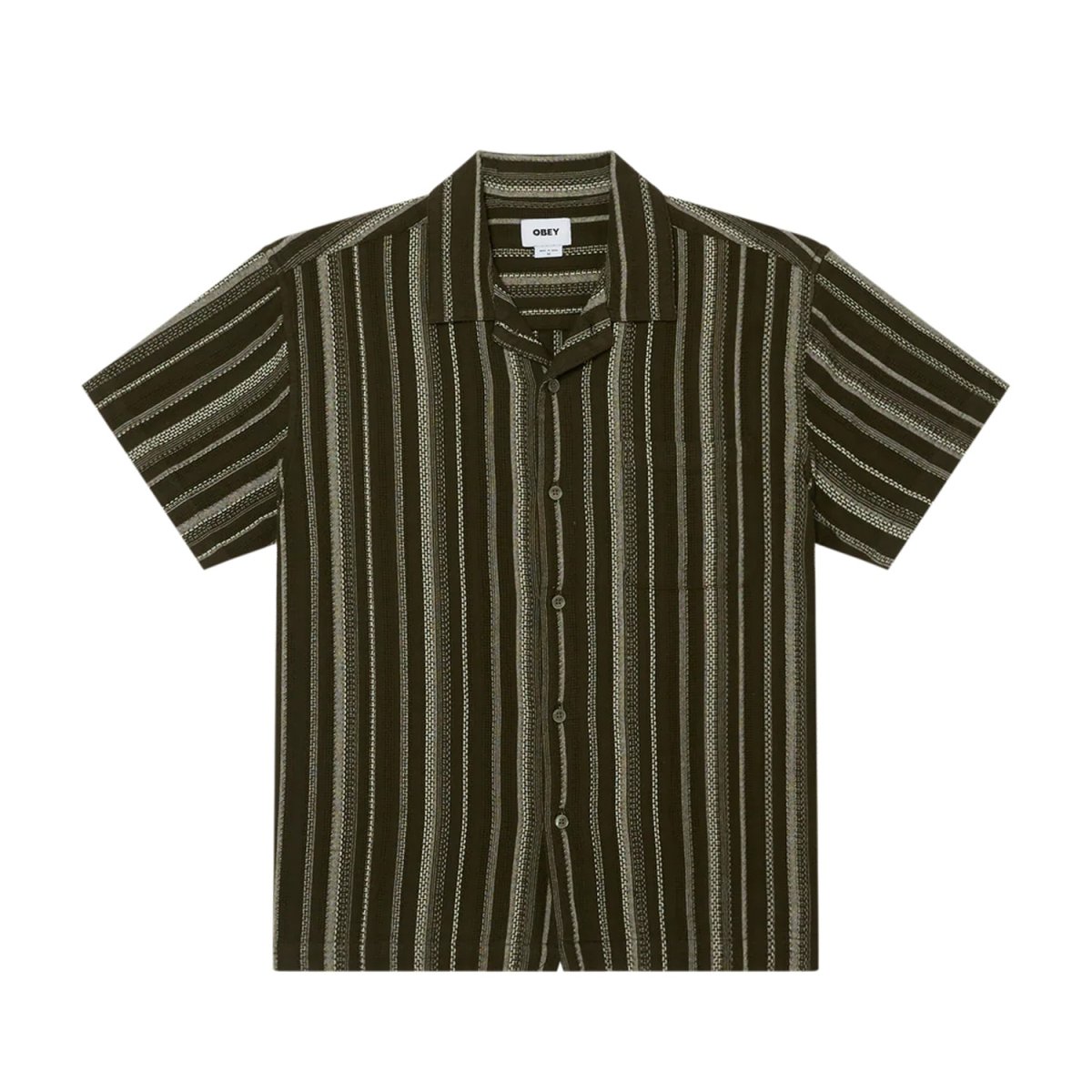 画像1: OBEY Hugh S/S Shirts - Dark Sage Multi (1)