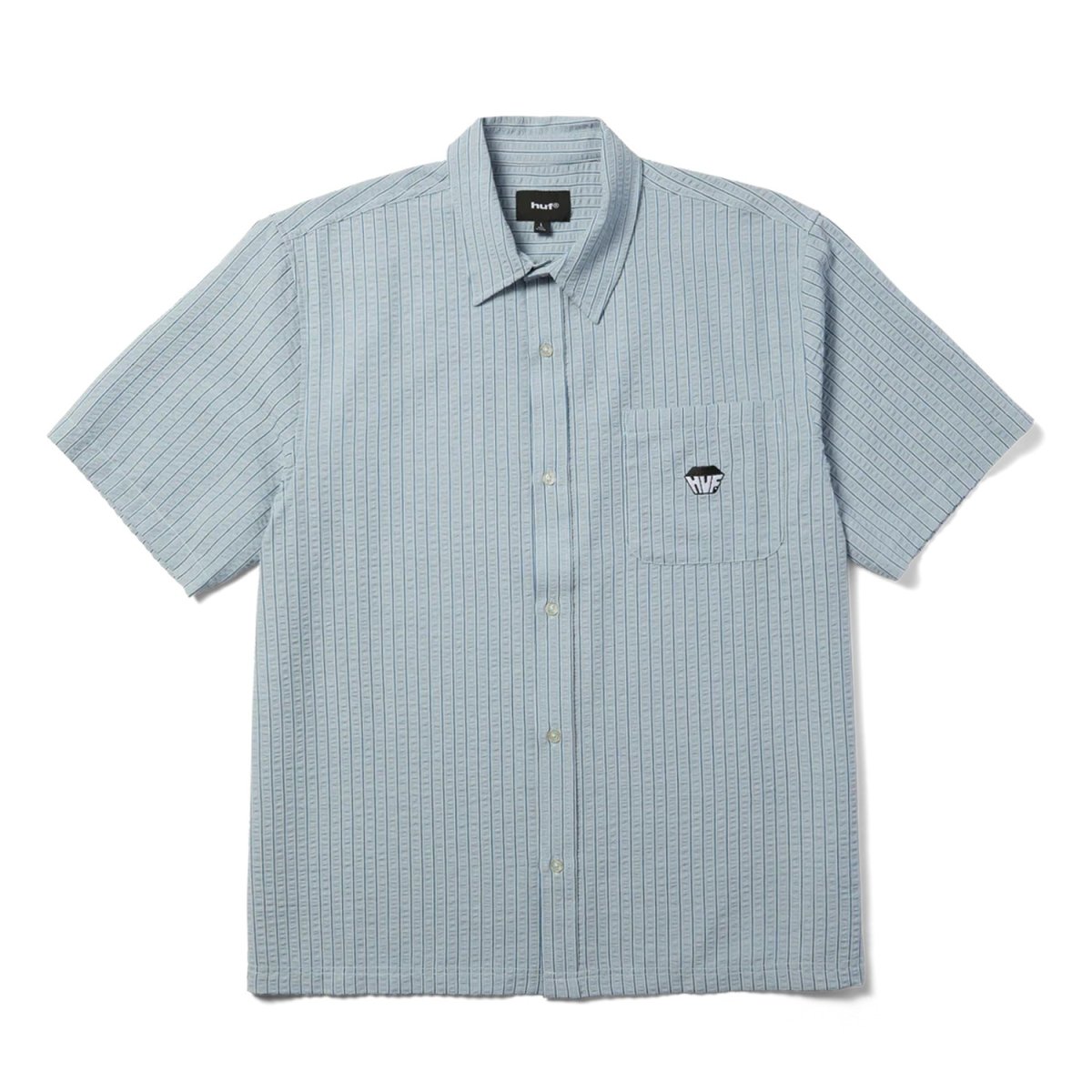 画像1: HUF Big Block Striped Shirts - Light Blue (1)