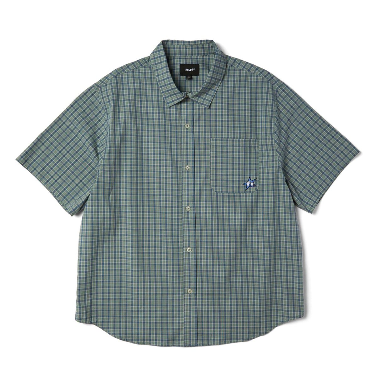 画像1: HUF H Star Plaid Shirts - Marine (1)