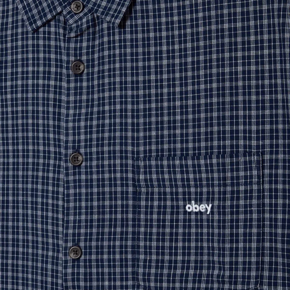 画像3: OBEY Bigwig Ian S/S Shirts - Academy Navy Multi (3)