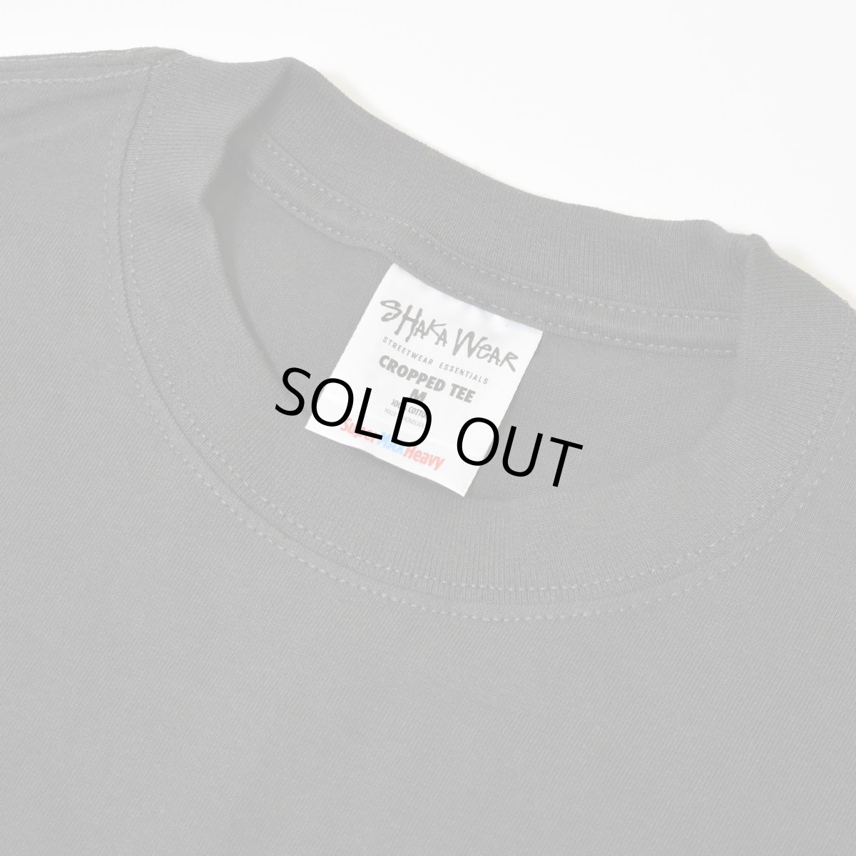 画像2: Shaka Wear 7.5oz Max Heavyweight Cropped Tee - Off Black / シャカウェア ヘビーウェイト クロップド Tシャツ (2)