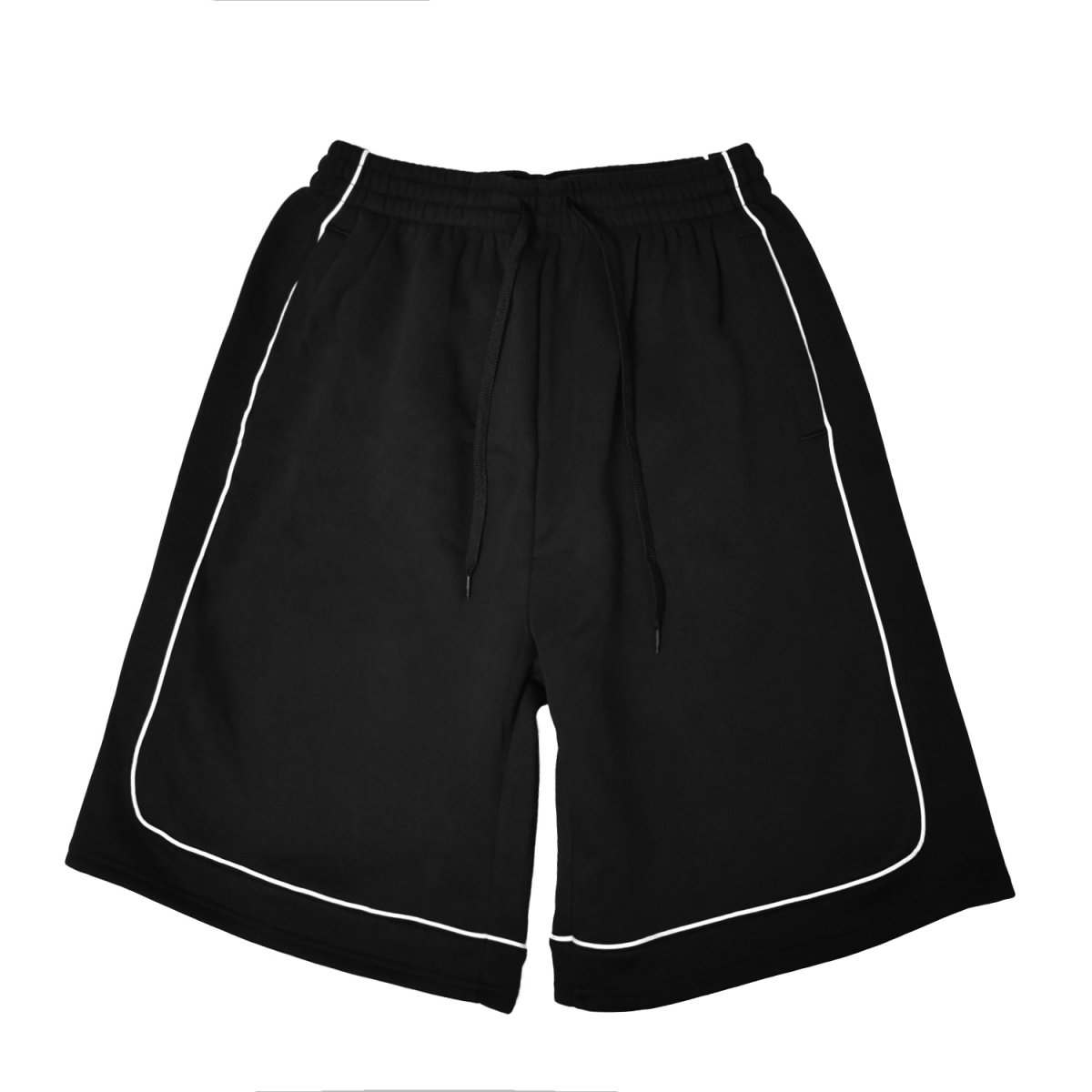 画像1: Shaka Wear Baggy Fleece Basketball Shorts - Black (1)