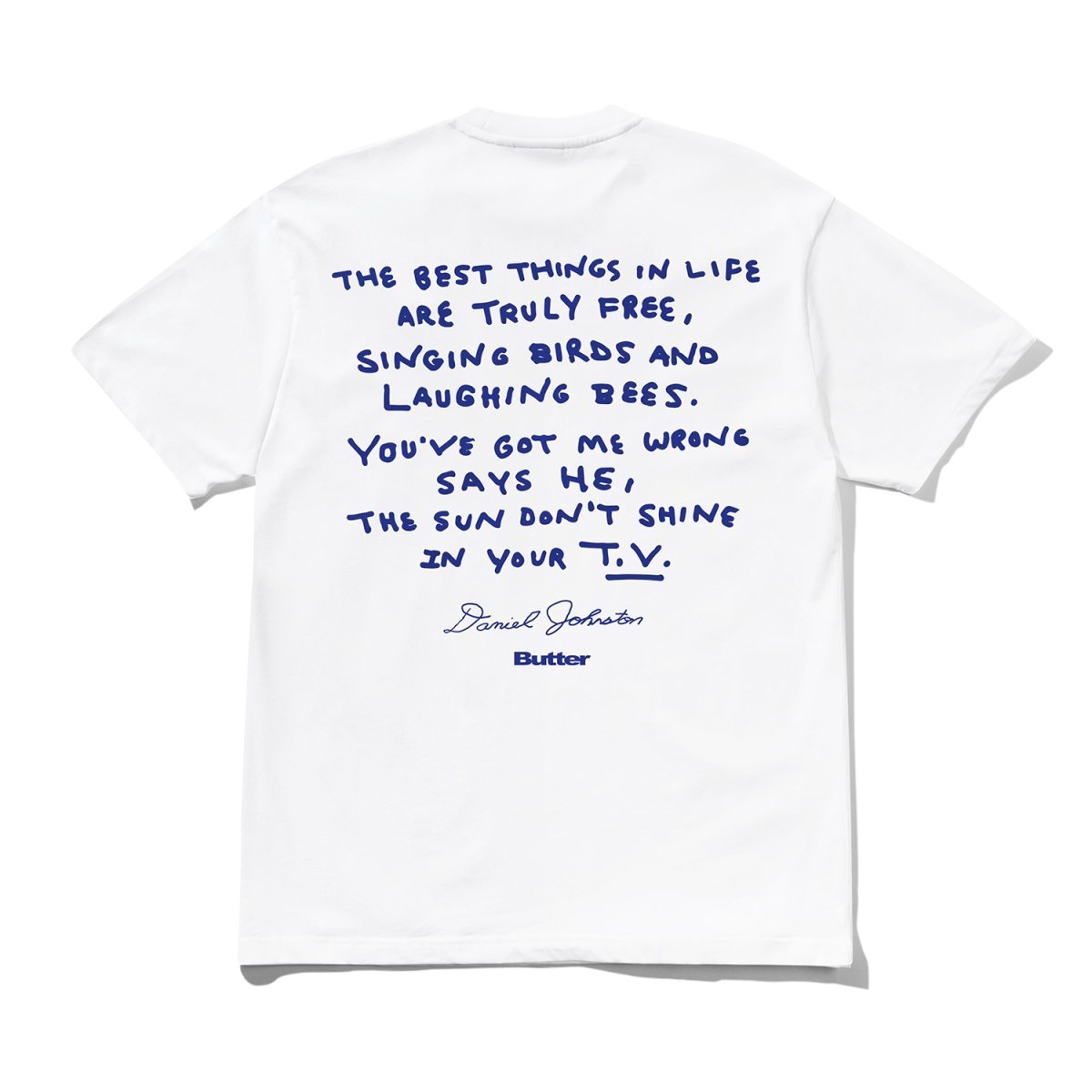 画像2: Butter GoodsｘDaniel Johnston Don't Be Scared Tee - White (2)