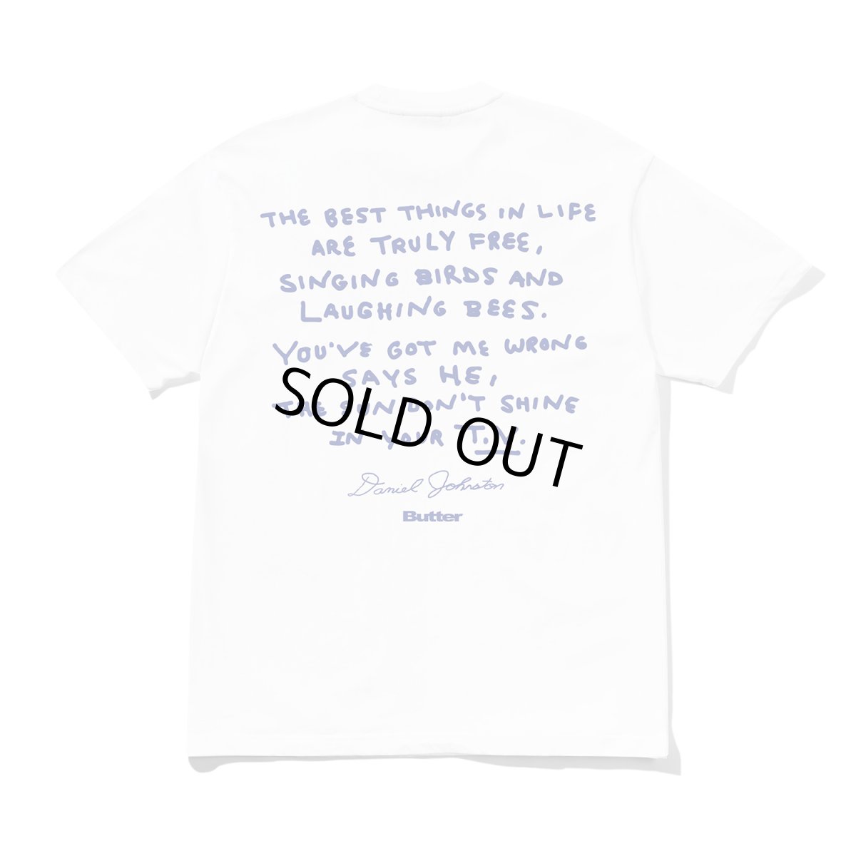 画像2: Butter GoodsｘDaniel Johnston Don't Be Scared Tee - White (2)