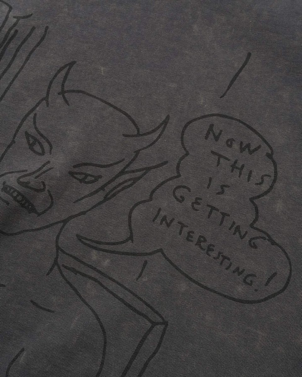 画像3: Butter GoodsｘDaniel Johnston Satan Tee - Black Acid Wash (3)