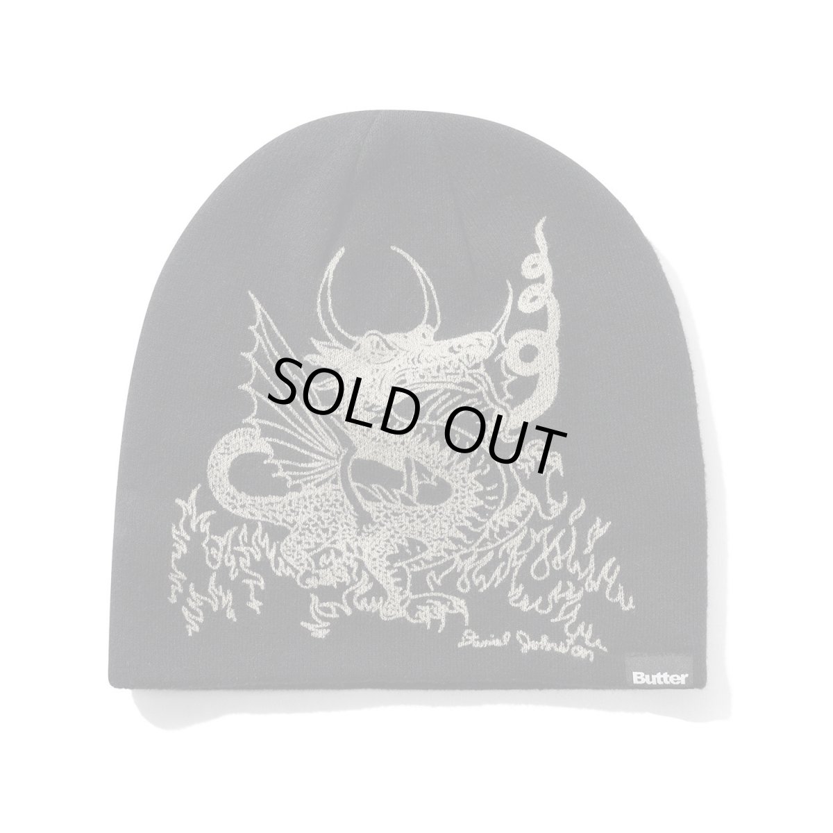 画像1: Butter GoodsｘDaniel Johnston Dragon Skully Beanie - Black (1)