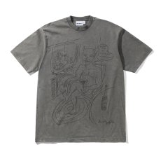 画像1: Butter GoodsｘDaniel Johnston Satan Tee - Black Acid Wash (1)