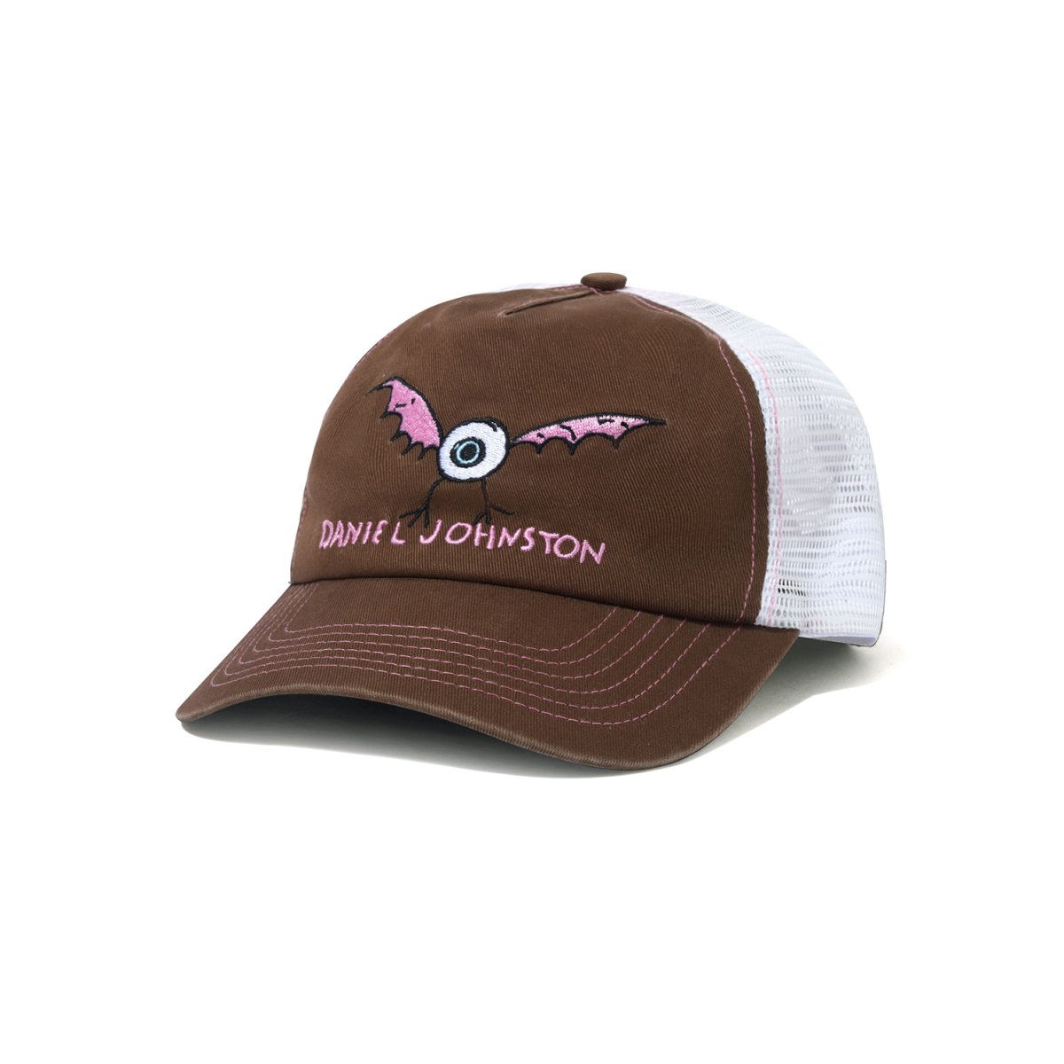 画像1: Butter GoodsｘDaniel Johnston Eye Trucker Cap - Brown (1)
