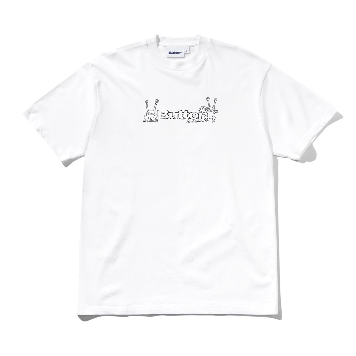 画像1: Butter GoodsｘDaniel Johnston Flog Logo Tee - White (1)