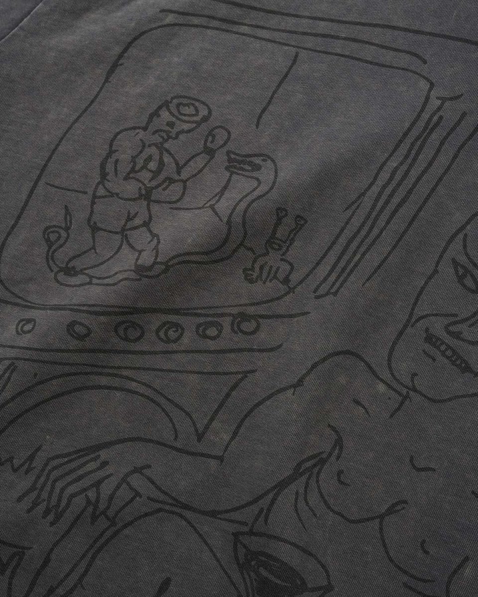 画像4: Butter GoodsｘDaniel Johnston Satan Tee - Black Acid Wash (4)