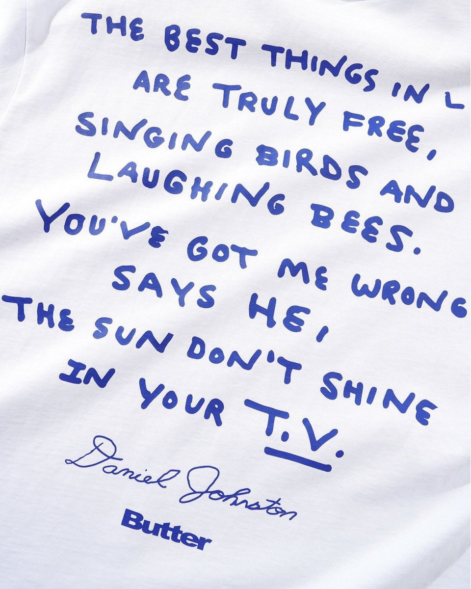 画像4: Butter GoodsｘDaniel Johnston Don't Be Scared Tee - White (4)