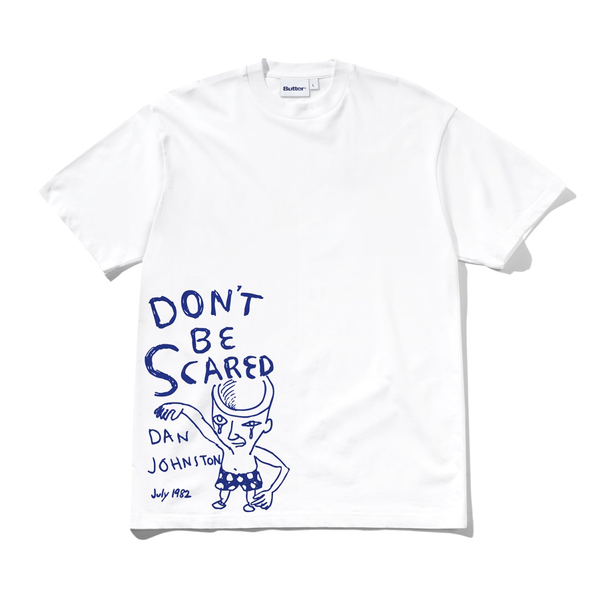 画像1: Butter GoodsｘDaniel Johnston Don't Be Scared Tee - White (1)