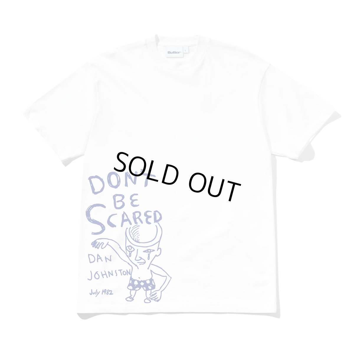 画像1: Butter GoodsｘDaniel Johnston Don't Be Scared Tee - White (1)