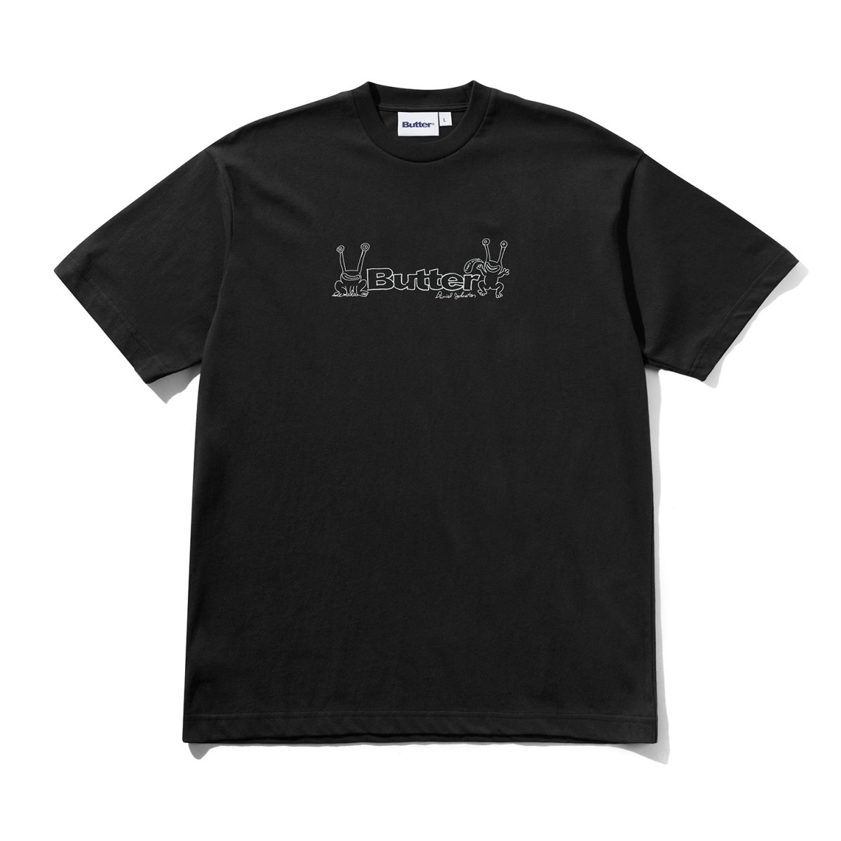 画像1: Butter GoodsｘDaniel Johnston Flog Logo Tee - Black (1)