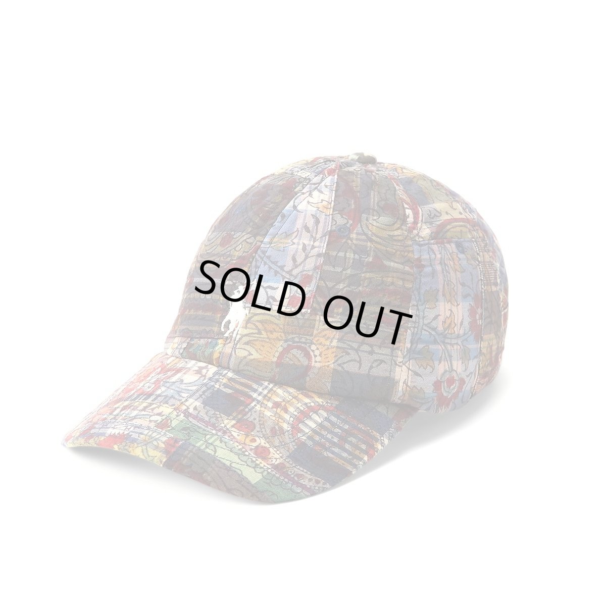 画像1: Polo Ralph Lauren Novelty Cotton Woven Sports Cap - Bleeding Madras (1)