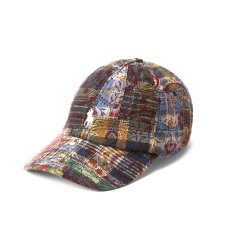 画像1: Polo Ralph Lauren Novelty Cotton Woven Sports Cap - Bleeding Madras (1)