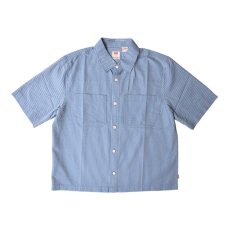 画像1: Levis Mechanic Boxy Shirts - Stavros Stripe Quiet Harbor (1)