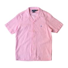 画像1: Polo Ralph Lauren Seersucker Linen S/S Shirts - Carmel Pink (1)
